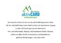 aktiv CARD Bayerischer Wald